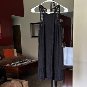 Lily Bleu Black Mesh Sleeveless race back style cover up